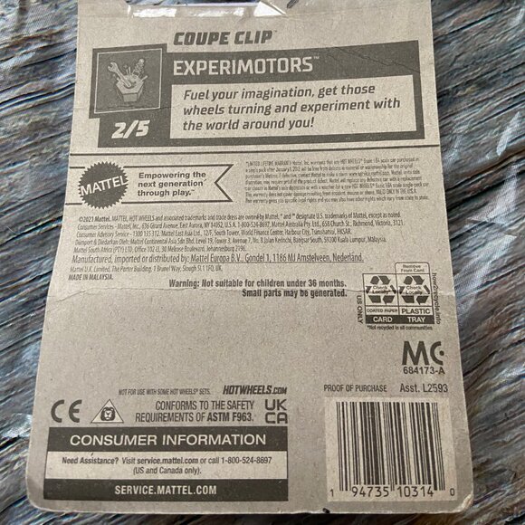 Hot Wheels Coupe Clip Blue Red 23/250 Experimotors 2/5 Key Chain - Picture 5 of 6